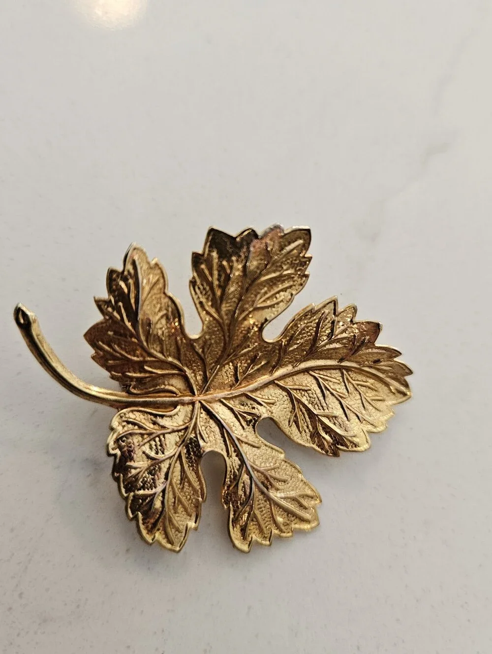Gold Leaf Brooch - Women Accessories